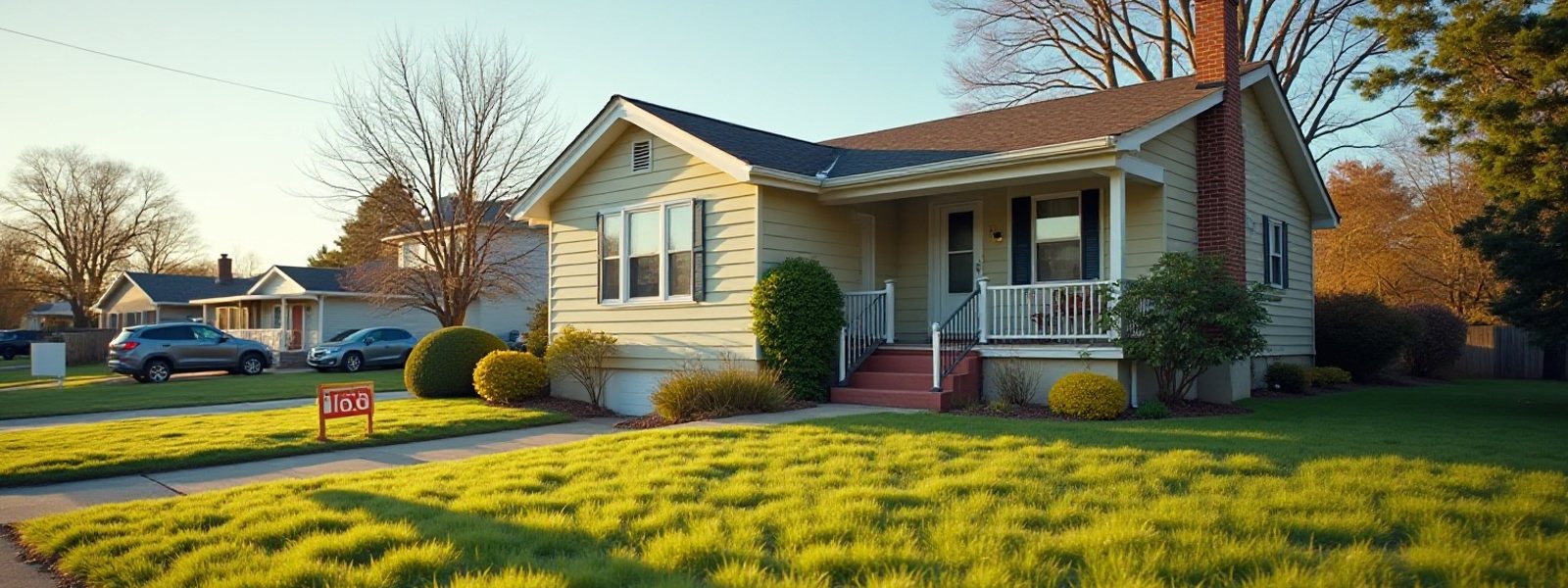 A single-family rental house on a suburban street