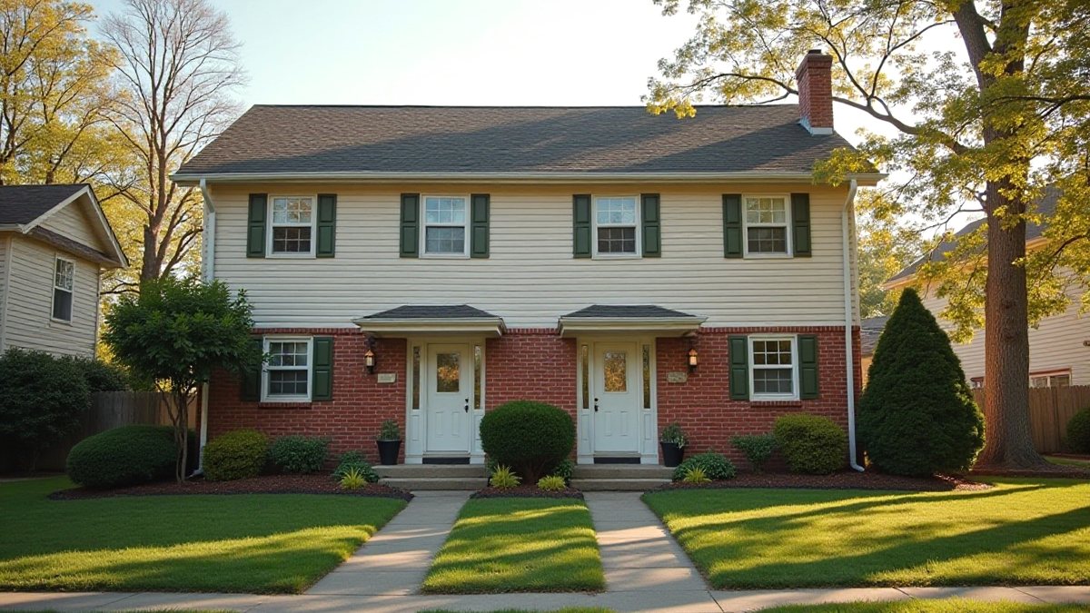 A two-unit rental property with separate entrances